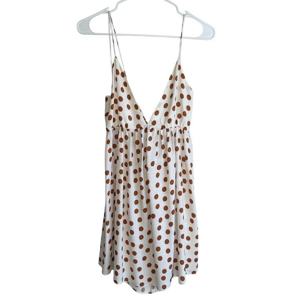 Zara Polka Dot Sleeveless Baby Doll Mini Dress Size Medium NWOT